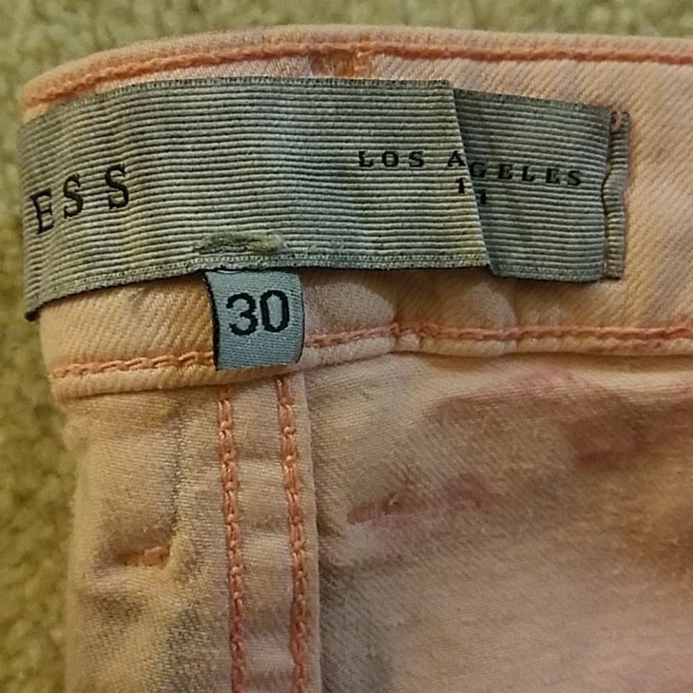 Guess Size 30 Peach Floral Jeggings - Picture 3 of 8